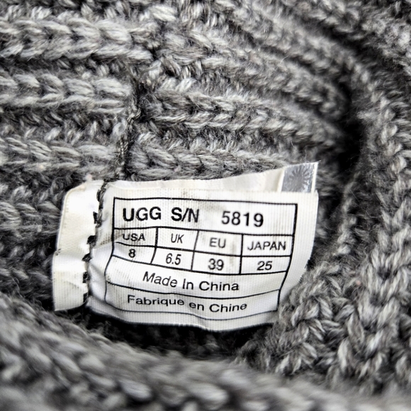 UGG Cardi Gray Knit Button Boots - Picture 9 of 12